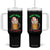 Funny Christmas Beer Tumbler With Handle Merry Drunk I'm Xmas Wasted Santa TS11 One Size: 40 oz Black Print Your Wear