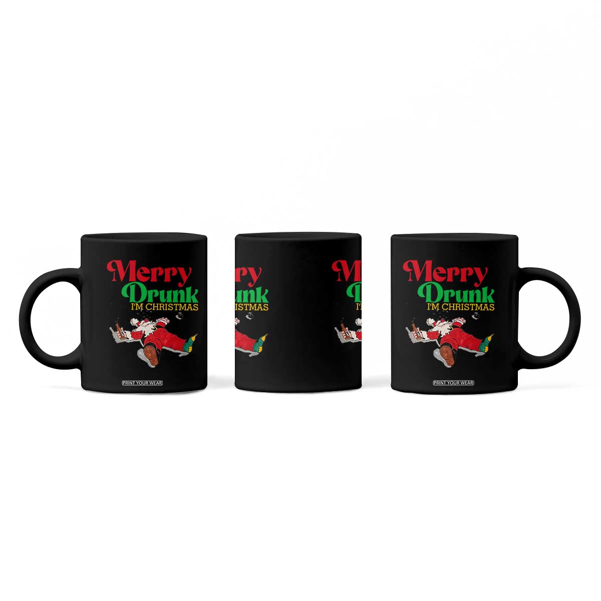 Funny Christmas Beers Coffee Mug Merry Drunk I'm Christmas Santa TS11 Print Your Wear