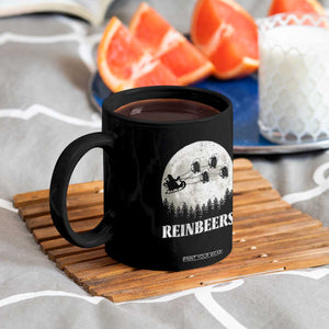 Funny Christmas Beers Coffee Mug Reinbeers Santa Sleigh Moon TS11 Print Your Wear