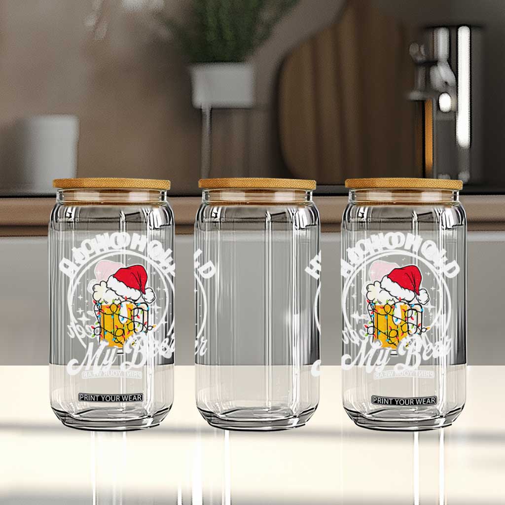 Funny Christmas Beers Glass Can Ho Ho Hold My Beer Vintage Mug Santa Hat TS11 Print Your Wear