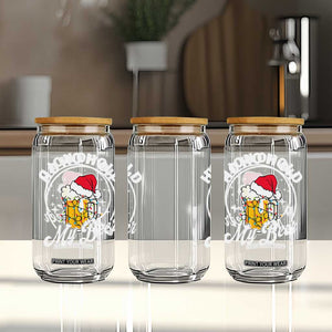 Funny Christmas Beers Glass Can Ho Ho Hold My Beer Vintage Mug Santa Hat TS11 Print Your Wear