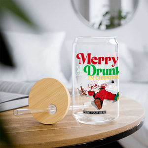Funny Christmas Beers Glass Can Merry Drunk I'm Christmas Santa TS11 Print Your Wear