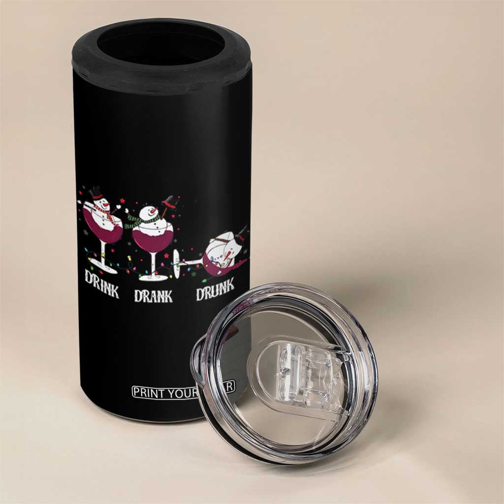 Funny Christmas Wine 4 in 1 Can Cooler Tumbler Drink Drank Drunk Snowman Xmas TS11 Print Your Wear