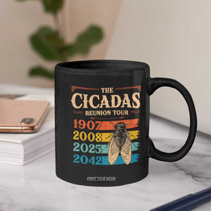 Funny Cicada Brood XIV 2025 Coffee Mug Periodical Cicada Tour 1907 2008 2042 TS11 Print Your Wear