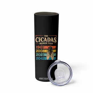 Funny Cicada Brood XIV 2025 Skinny Tumbler Periodical Cicada Tour 1907 2008 2042 TS11 Print Your Wear