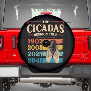 Funny Cicada Brood XIV 2025 Spare Tire Cover Periodical Cicada Tour 1907 2008 2042 TS11 Black Print Your Wear