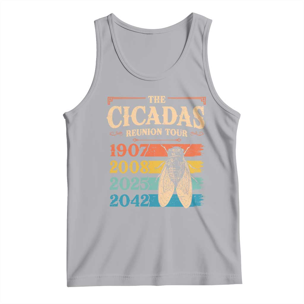 Funny Cicada Brood XIV 2025 Tank Top Periodical Cicada Tour 1907 2008 2042 TS11 Athletic Heather Print Your Wear