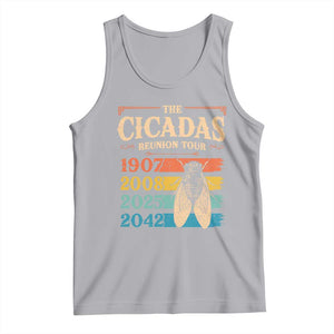 Funny Cicada Brood XIV 2025 Tank Top Periodical Cicada Tour 1907 2008 2042 TS11 Athletic Heather Print Your Wear