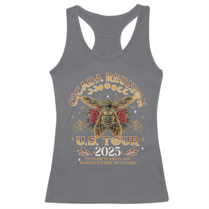 Funny Cicada Reunion US Tour 2025 Racerback Tank Top Over 201 Years In The Making Louder Than Ever TS11 Charcoal Print Your Wear