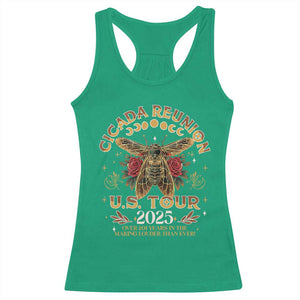 Funny Cicada Reunion US Tour 2025 Racerback Tank Top Over 201 Years In The Making Louder Than Ever TS11 Irish Green Print Your Wear