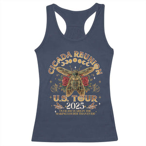Funny Cicada Reunion US Tour 2025 Racerback Tank Top Over 201 Years In The Making Louder Than Ever TS11 Navy Print Your Wear