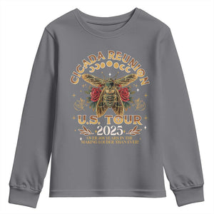 Funny Cicada Reunion US Tour 2025 Youth Sweatshirt Over 201 Years In The Making Louder Than Ever TS11 Charcoal Print Your Wear