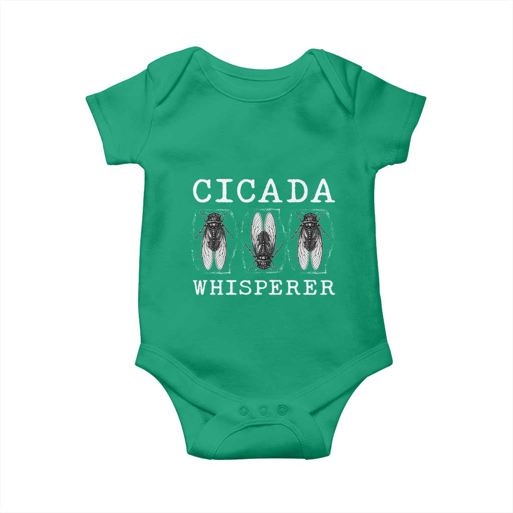 Funny Cicada Whisperer Baby Onesie Periodical Cicada Swarm TS11 Irish Green Print Your Wear