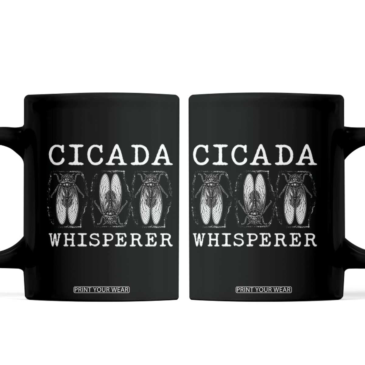 Funny Cicada Whisperer Coffee Mug Periodical Cicada Swarm TS11 Black Print Your Wear