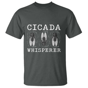 Funny Cicada Whisperer T Shirt Periodical Cicada Swarm TS11 Dark Heather Print Your Wear