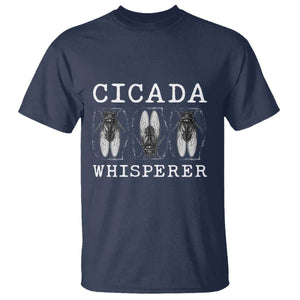 Funny Cicada Whisperer T Shirt Periodical Cicada Swarm TS11 Navy Print Your Wear