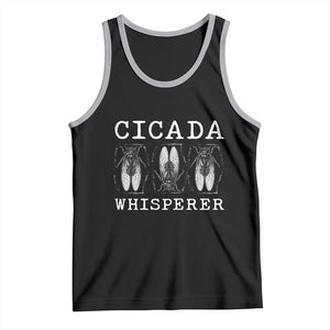 Funny Cicada Whisperer Tank Top Periodical Cicada Swarm TS11 Black Athletic Heather Print Your Wear