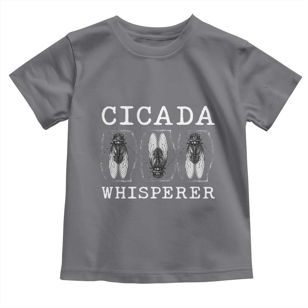 Funny Cicada Whisperer Toddler T Shirt Periodical Cicada Swarm TS11 Charcoal Print Your Wear