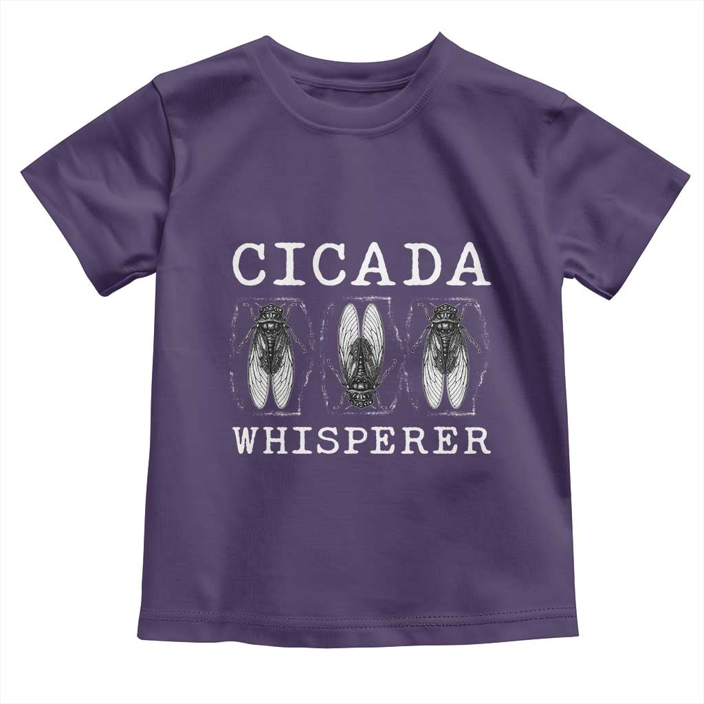 Funny Cicada Whisperer Toddler T Shirt Periodical Cicada Swarm TS11 Purple Print Your Wear