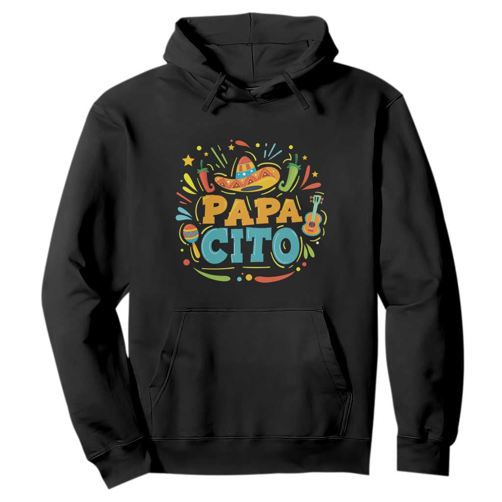 Funny Cinco De Mayo Father's Day Mexican Papacito Hoodie Sombrero Hat TS11 Black Print Your Wear
