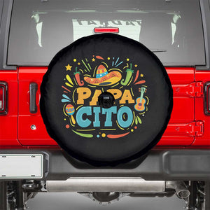 Funny Cinco De Mayo Father's Day Mexican Papacito Spare Tire Cover Sombrero Hat TS11 Black Print Your Wear