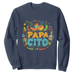 Funny Cinco De Mayo Father's Day Mexican Papacito Sweatshirt Sombrero Hat TS11 Navy Print Your Wear
