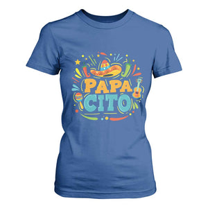 Funny Cinco De Mayo Father's Day Mexican Papacito T Shirt For Women Sombrero Hat TS11 Royal Blue Print Your Wear