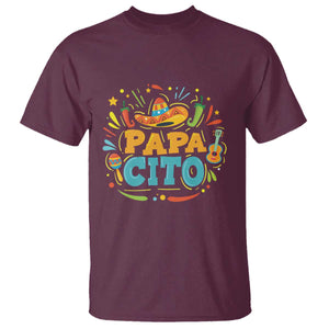 Funny Cinco De Mayo Father's Day Mexican Papacito T Shirt Sombrero Hat TS11 Maroon Print Your Wear