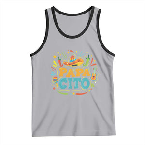 Funny Cinco De Mayo Father's Day Mexican Papacito Tank Top Sombrero Hat TS11 Athletic Heather Black Print Your Wear