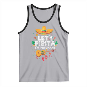 Funny Cinco De Mayo Pregnancy Announcement Tank Top Let's Fiesta I'm Pregnant Mexico Festival TS11 Athletic Heather Black Print Your Wear