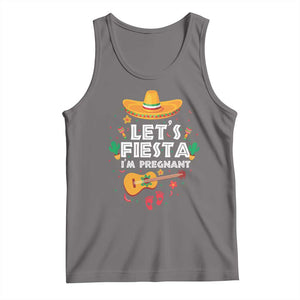 Funny Cinco De Mayo Pregnancy Announcement Tank Top Let's Fiesta I'm Pregnant Mexico Festival TS11 Deep Heather Print Your Wear