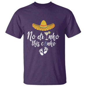 Funny Cinco De Mayo Pregnancy Reveal T Shirt No Drinko This Cinko Sombrero Hat TS11 Purple Print Your Wear