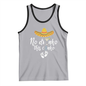 Funny Cinco De Mayo Pregnancy Reveal Tank Top No Drinko This Cinko Sombrero Hat TS11 Athletic Heather Black Print Your Wear