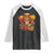 Funny Cinco De Mayo Sugar Skull Sombrero Hat Bow Raglan Shirt TS11 Black White Print Your Wear