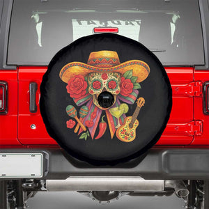 Funny Cinco De Mayo Sugar Skull Sombrero Hat Bow Spare Tire Cover TS11 Black Print Your Wear