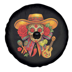 Funny Cinco De Mayo Sugar Skull Sombrero Hat Bow Spare Tire Cover TS11 Print Your Wear