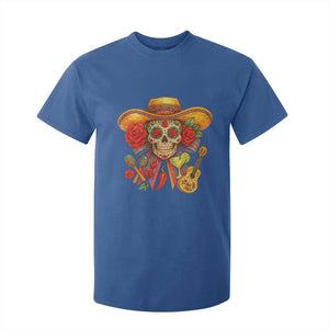 Funny Cinco De Mayo Sugar Skull Sombrero Hat Bow T Shirt For Kid TS11 Royal Blue Print Your Wear