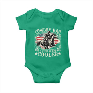 Funny Cowboy Dad Like A Regular Dad But Cooler Baby Onesie Western Country Dad Father's Day TS11 Irish Green Print Your Wear