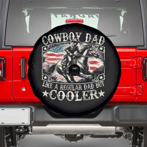 Funny Cowboy Dad Like A Regular Dad But Cooler Spare Tire Cover Western Country Dad Father's Day TS11 Black Print Your Wear