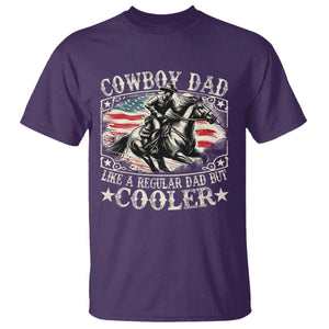 Funny Cowboy Dad Like A Regular Dad But Cooler T Shirt Western Country Dad Fathers Day TS11 Purple Print Your Wear