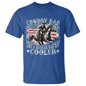 Funny Cowboy Dad Like A Regular Dad But Cooler T Shirt Western Country Dad Fathers Day TS11 Royal Blue Print Your Wear