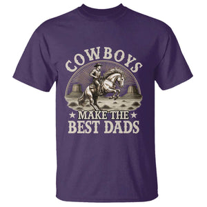 Funny Cowboys Make The Best Dads T Shirt Western Country Fathers Day TS11 Purple Print Your Wear