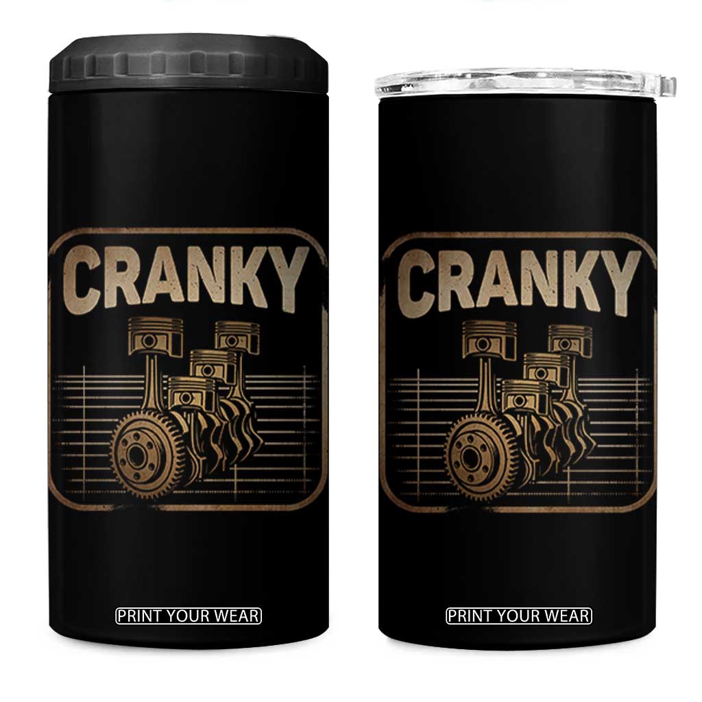 Funny Cranky Car Engine Crankshaft Cars Lover Mechanics 4 in 1 Can Cooler Tumbler Fathers Day TS11 One Size: 16 oz Black Print Your Wear