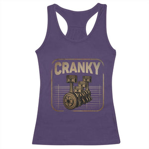 Funny Cranky Car Engine Crankshaft Cars Lover Mechanics Racerback Tank Top Fathers Day TS11 Purple Print Your Wear