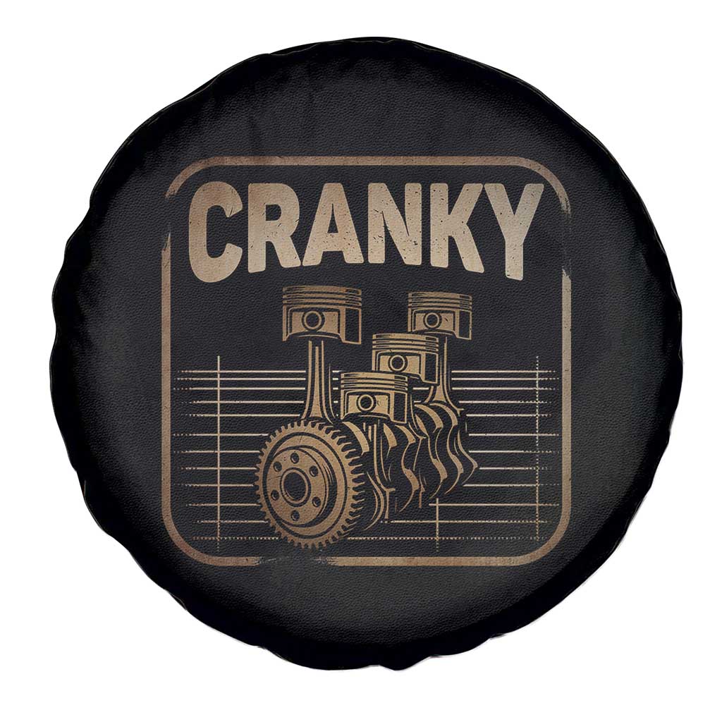 Funny Cranky Car Engine Crankshaft Cars Lover Mechanics Spare Tire Cover Fathers Day TS11 Print Your Wear