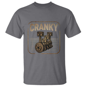 Funny Cranky Car Engine Crankshaft Cars Lover Mechanics T Shirt Fathers Day TS11 Charcoal Print Your Wear