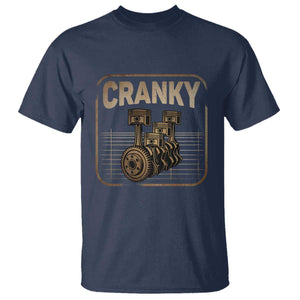 Funny Cranky Car Engine Crankshaft Cars Lover Mechanics T Shirt Fathers Day TS11 Navy Print Your Wear