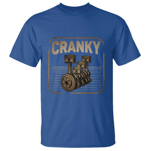 Funny Cranky Car Engine Crankshaft Cars Lover Mechanics T Shirt Fathers Day TS11 Royal Blue Print Your Wear