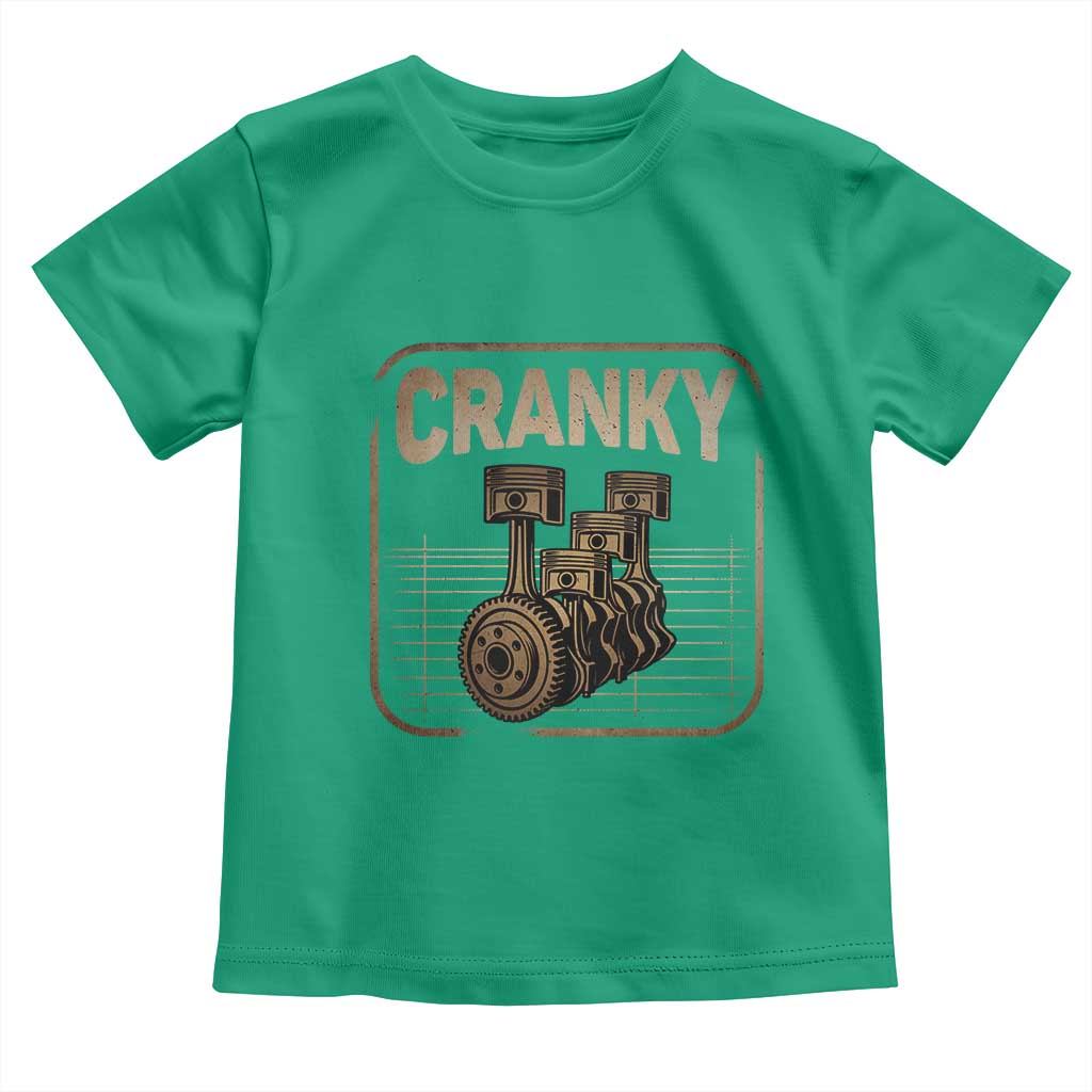 Funny Cranky Car Engine Crankshaft Cars Lover Mechanics Toddler T Shirt Fathers Day TS11 Irish Green Print Your Wear