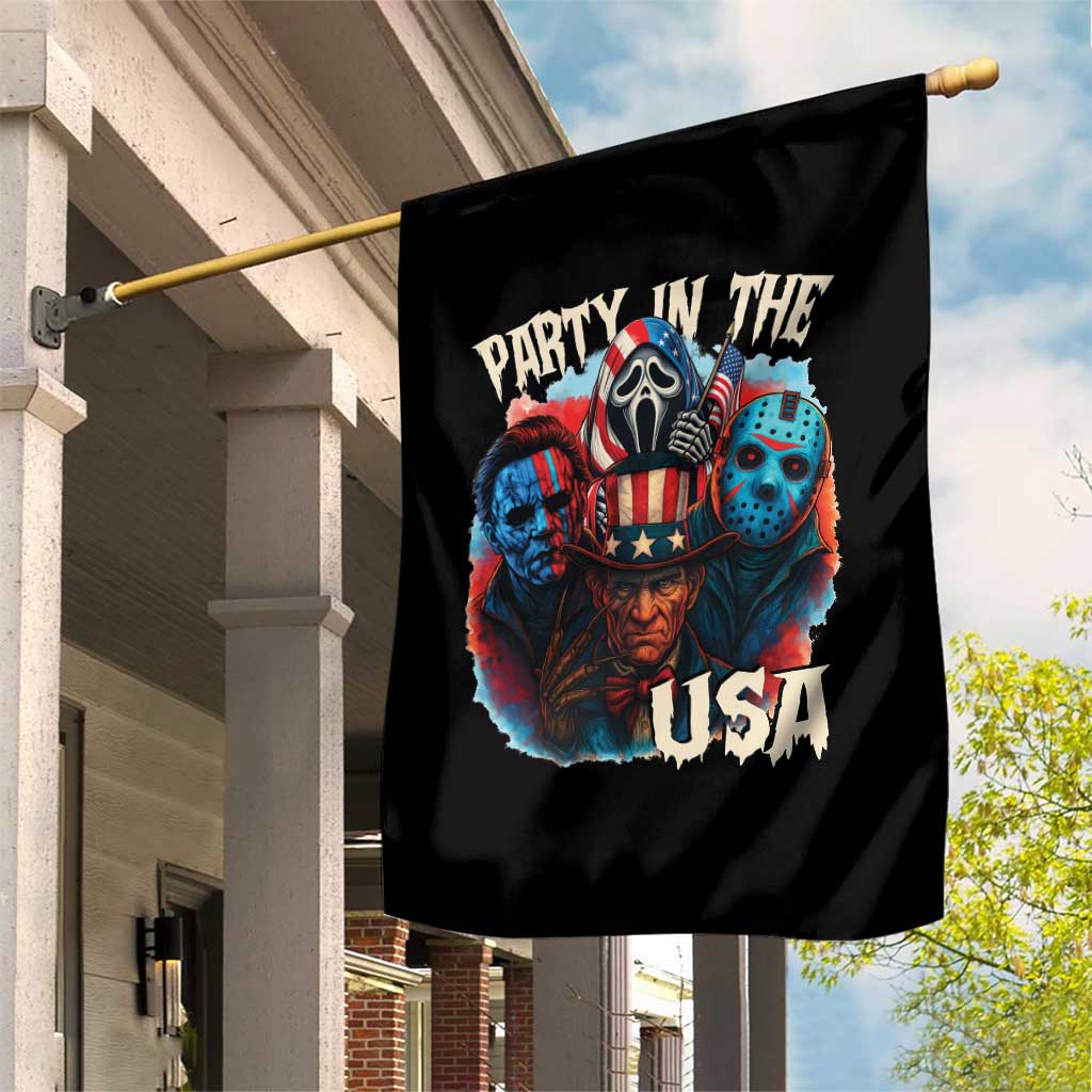 Funny Creepy 4th Of July Party In The USA Garden Flag 4th Of July Horror Movie Independence Day TS11 Print Your Wear